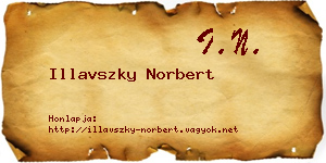 Illavszky Norbert névjegykártya